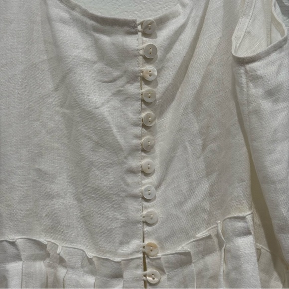 Myrah Penaloza La Mexicana Playsuit Linen Handmade One Size Pockets Boho - Picture 3 of 8